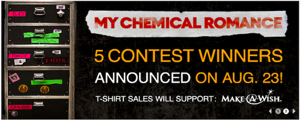 My Chemical Romance teams up with Mass Canvas for Make A Wish
