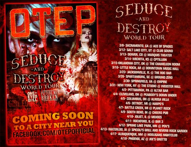 Otep to headline the Seduce and Destroy tour