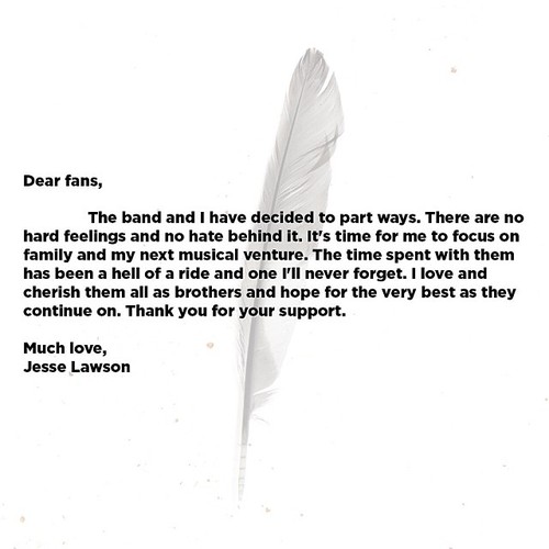Jesse Lawson Leaves Sleeping With Sirens