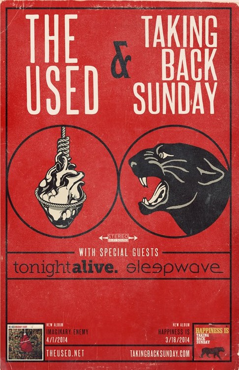Taking Back Sunday + The Used Announce US Co-Headlining Tour