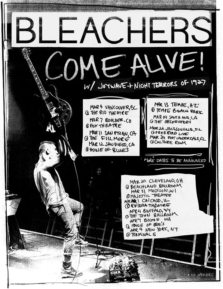 Bleachers Announce 2015 American Spring Tour