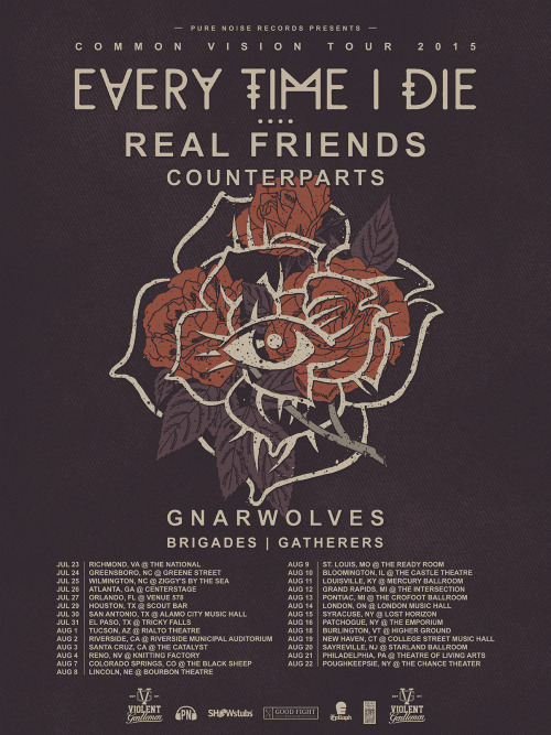 Every Time I Die + Real Friends Announce Summer Tour