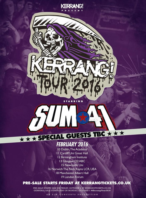 Sum 41 Announce Headlining Slot on 2016 Kerrang! Tour