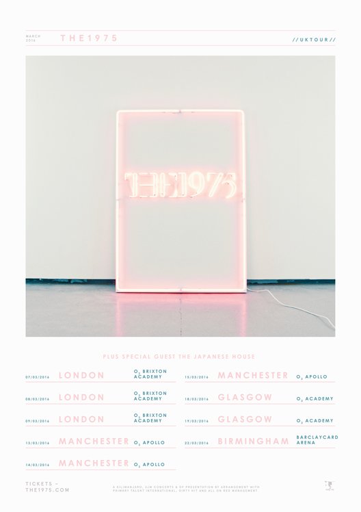 The 1975 Announce UK 2016 Tour + Album Preorders
