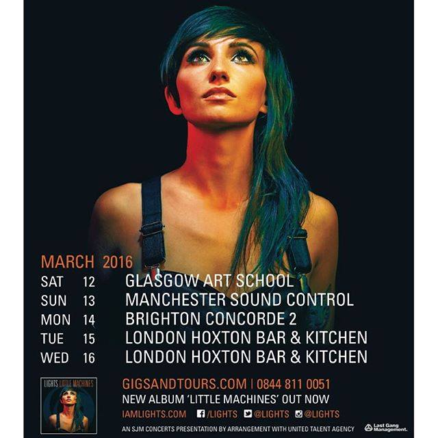 Lights Announces 2016 UK Tour
