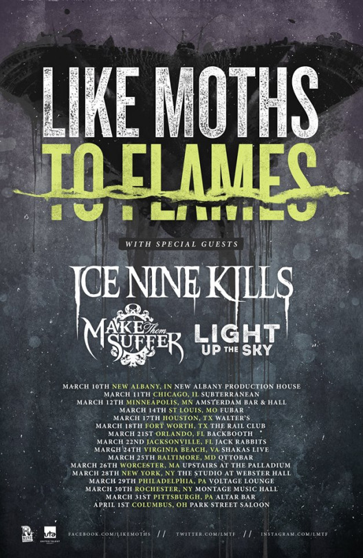 Like Moths To Flames Announce Spring North American Tour