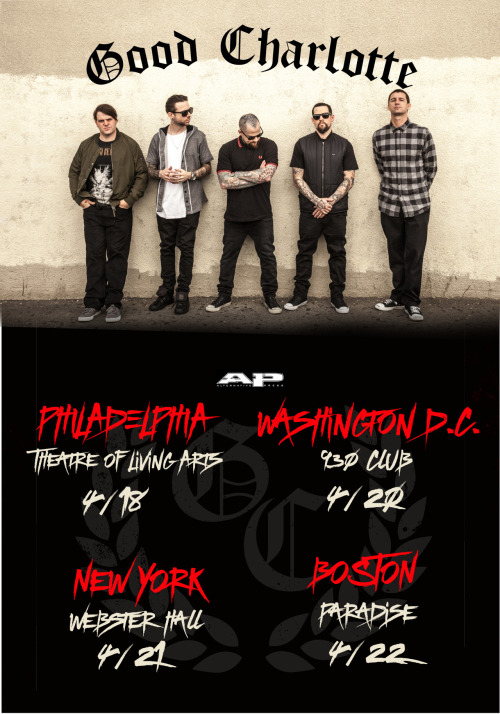 Good Charlotte Announce Four US Shows