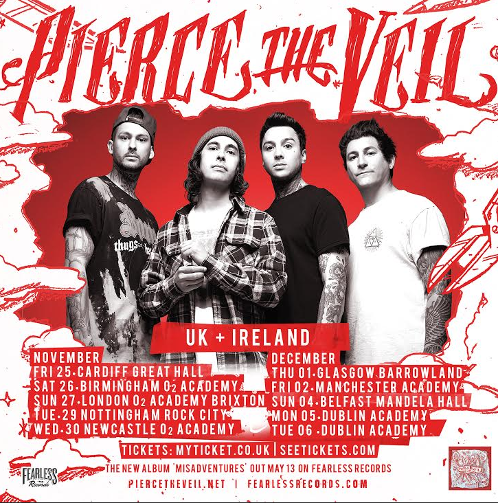 Pierce The Veil announce UK & Ireland Tour