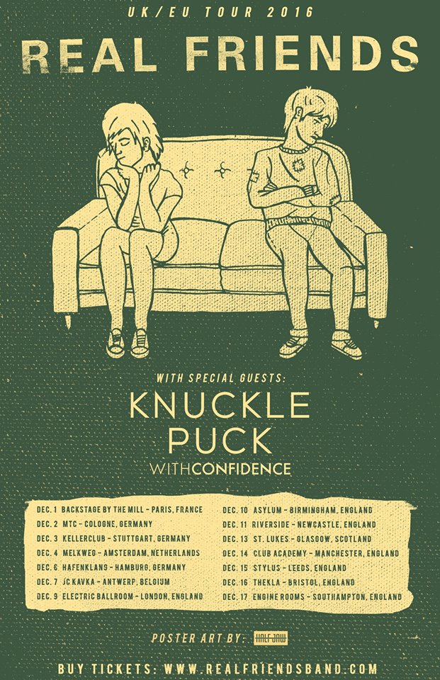 Real Friends, Knuckle Puck announce winter European tour