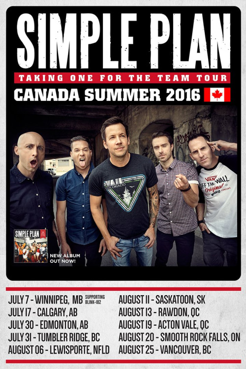 Simple Plan announce summer Canadian tour