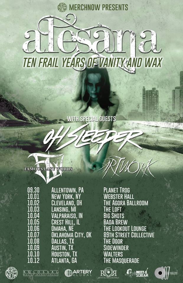 Alesana announce ‘On Frail Wings Of Vanity And Wax’ 10-year tour