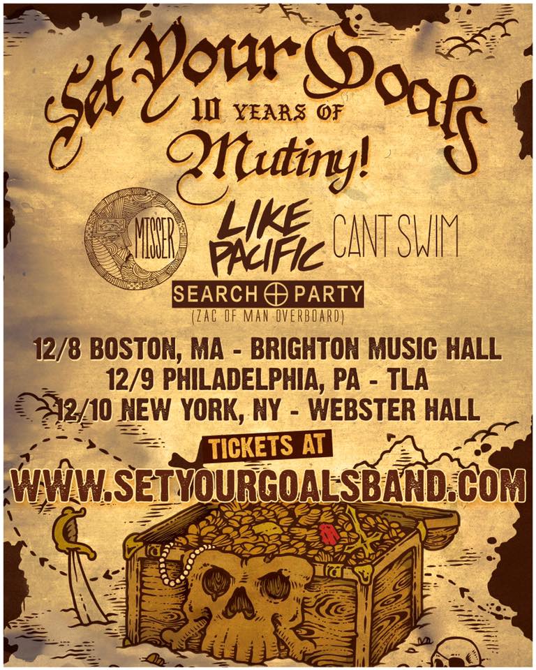 Set Your Goals announce east coast Mutiny! 10-year anniversary tour dates