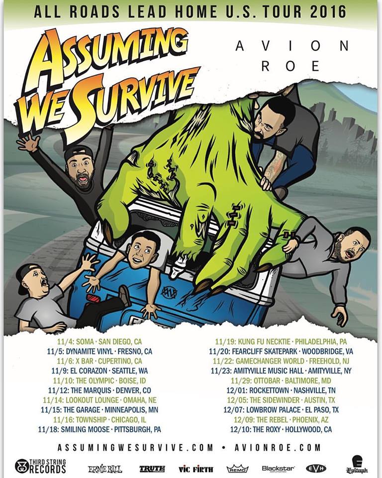 Assuming We Survive, Avion Roe announce fall tour