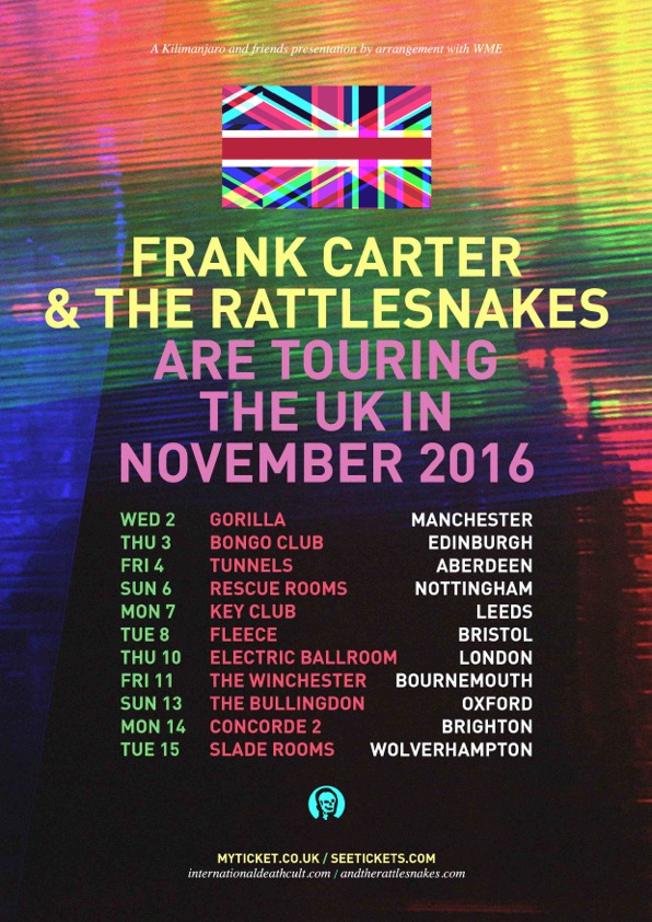 Frank Carter & The Rattlesnakes announce fall UK headlining tour