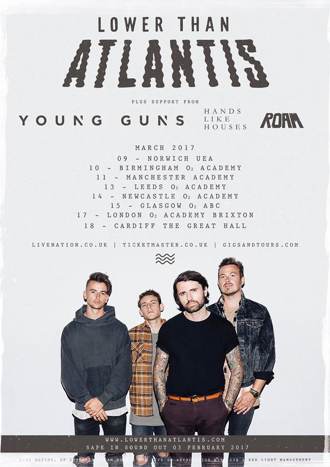 Lower Than Atlantis announce March 2017 UK tour