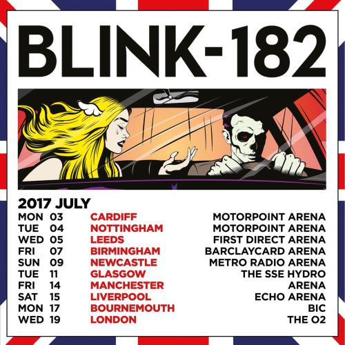 Blink-182 announce 2017 UK arena tour
