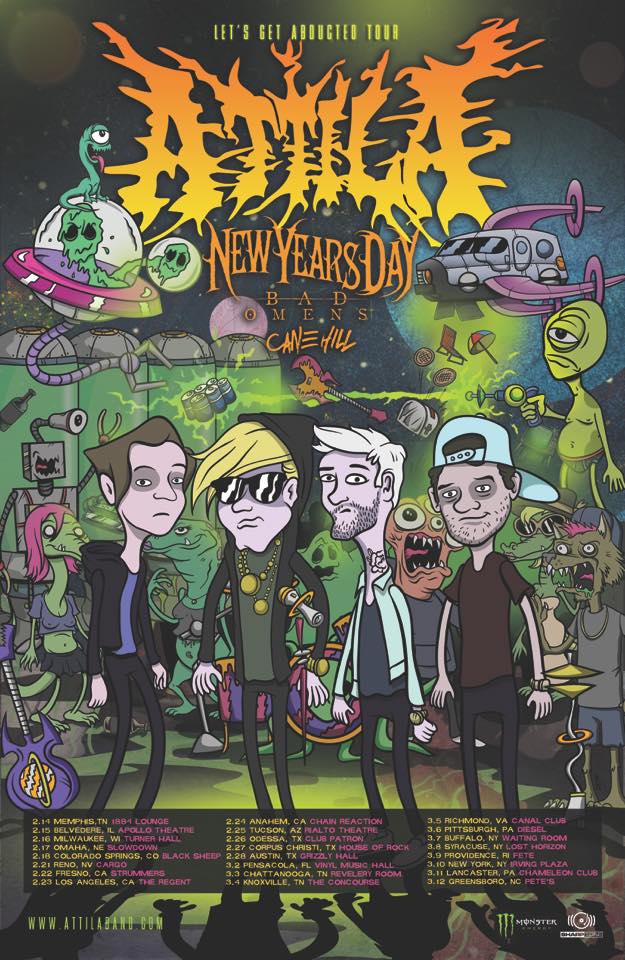 Attila announce North American tour with New Years Day, Bad Omens + Cane Hill