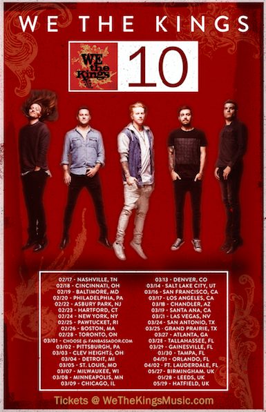 We The Kings announce 10-year anniversary tour