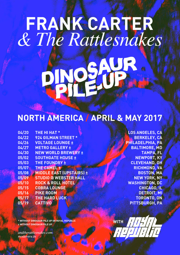 Frank Carter & The Rattlesnakes announce first North American tour