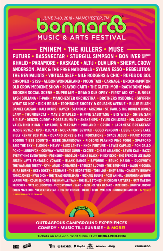 Bonnaroo Announces 2018 Lineup