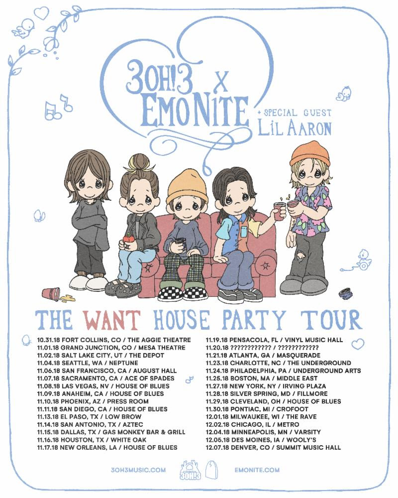 3OH!3 and Emo Nite LA Announce The WANT House Party Tour